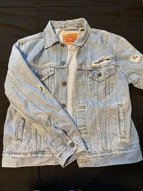 Levi's Light Wash Distressed Kids Denim Jacket